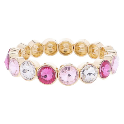 Jane Marie Crystal Bezel Stretch Bracelet