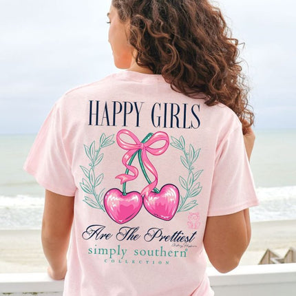 Simply Southern Happy Girls Light Pink