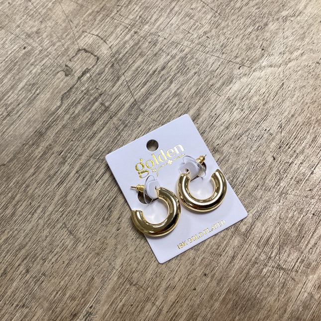 18K Gold Plated Small Hoop Earrings