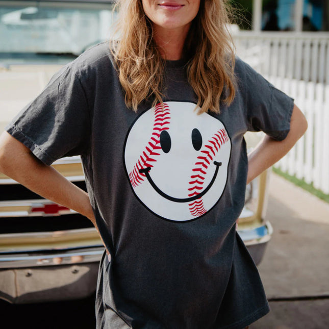 Baseball Happy Face T-Shirt