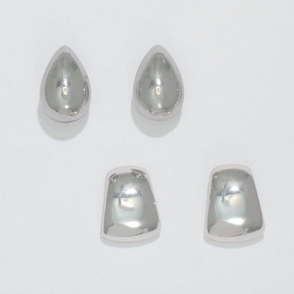 Periwinkle - silver duo earrings