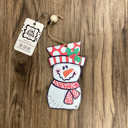 DK designs Wood Ornament Snowboy