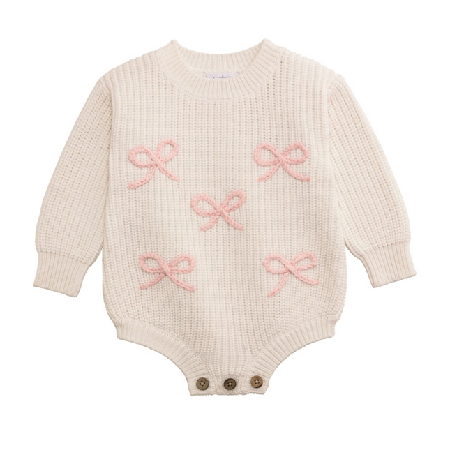 Bow Chainstitch Bubble Sweater