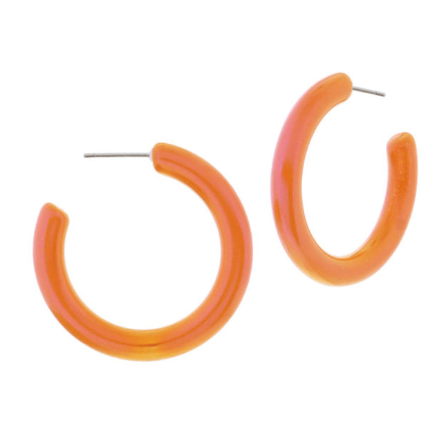 Iridescent Hoop Earrings