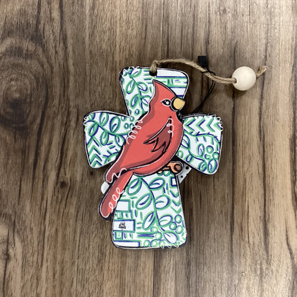 DK designs Wood Ornament Cardinal