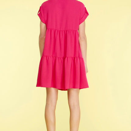 Drop Shoulder Button Down Dress
