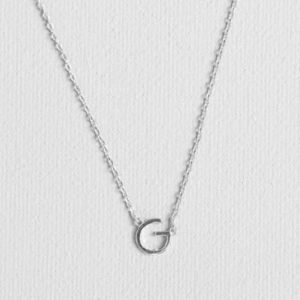 Michelle McDowell Initial Necklace Silver