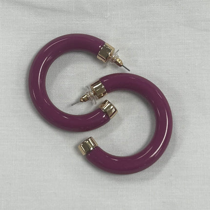 Capped Acrylic Open Hoops