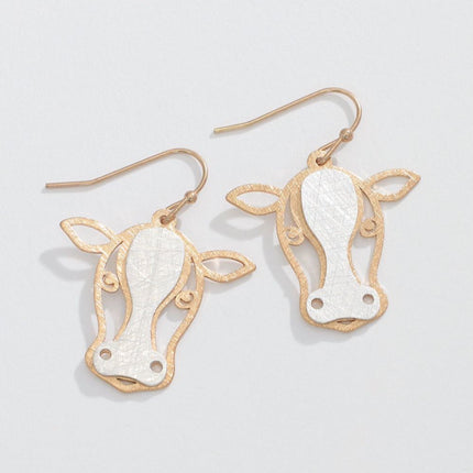 Periwinkle - Cow earrings