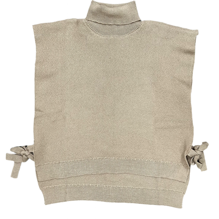 Turtle Neck Knot Sweater Vest