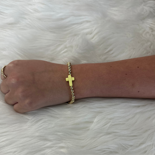 Ball Bead Stackers with Stone Cross