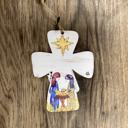 DK designs Wood Ornament Nativity