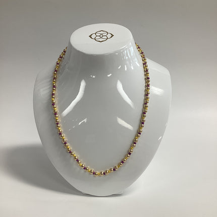 Alex Carol Seed Bead and Gold Ball Mix Necklace