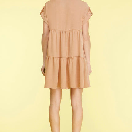 Drop Shoulder Button Down Dress
