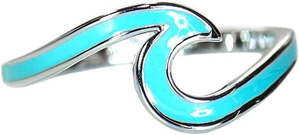 PuraVida Enameled Wave Ring Silver