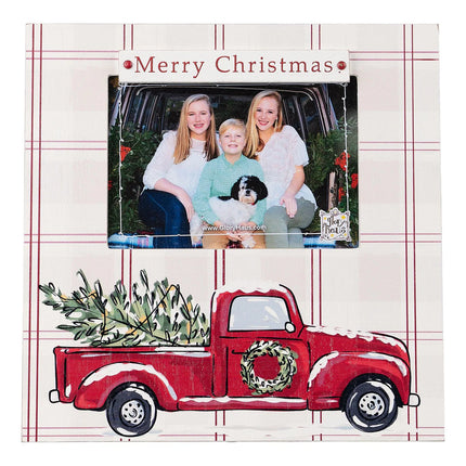 Glory Haus Red Truck Merry Christmas Frame