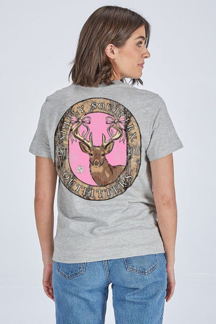 Camo Deer With Bows T-Shirt