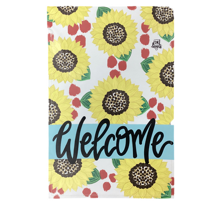 Sunflower Welcome Garden Flag