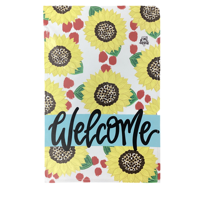 Sunflower Welcome Garden Flag