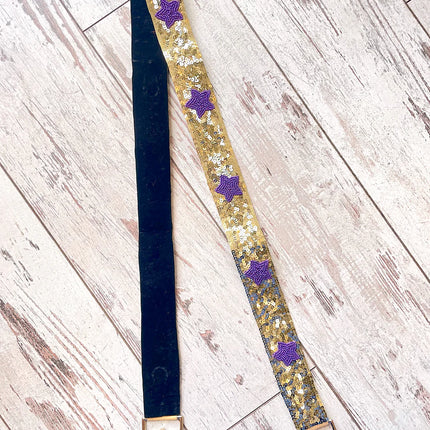 Game Day Purple & Gold Sequin Strap