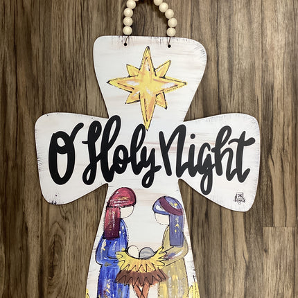 DK Designs Holy Night Cross Door Hanger