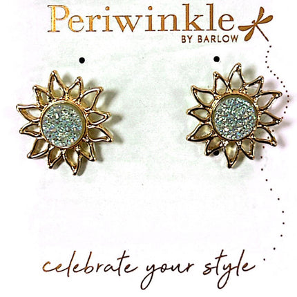 Periwinkle Earrings Sunburst