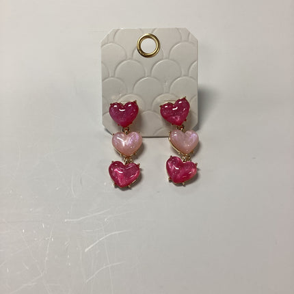 Golden Stella Heart 3 Drop Earring