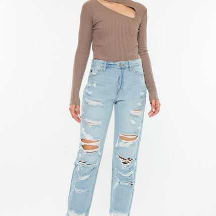 KanCan High Rise Distressed Jeans