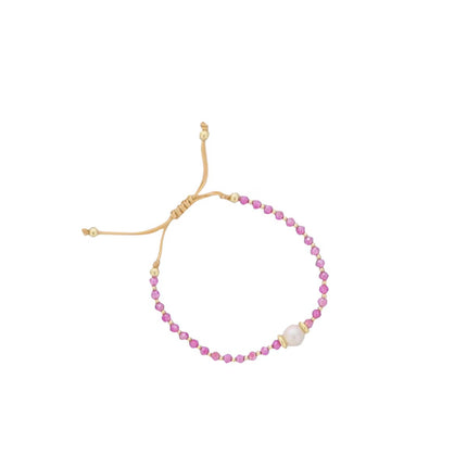 Beaded bracelet with fresh water pearl