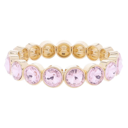 Jane Marie Crystal Bezel Stretch Bracelet