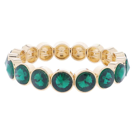 Jane Marie Crystal Bezel Stretch Bracelet