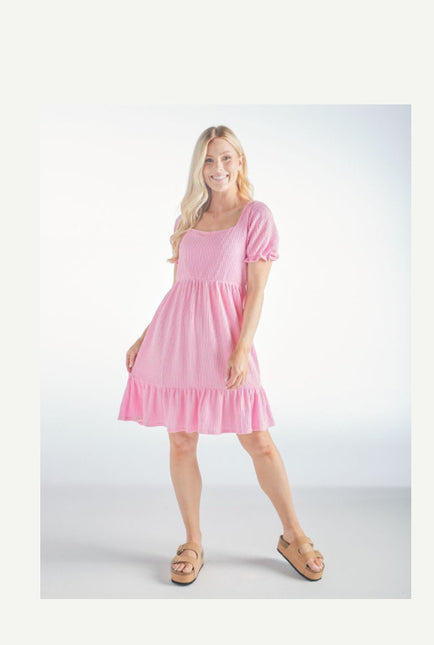 Blush Square Neck Dress