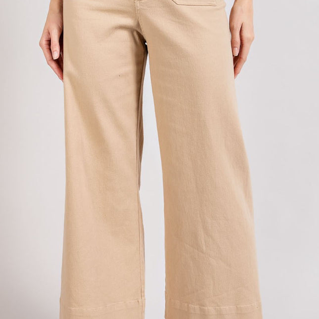 Khaki Wide Leg Pants