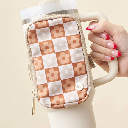 The Darling Effect Tumbler Fanny Pack-Checkered Floral