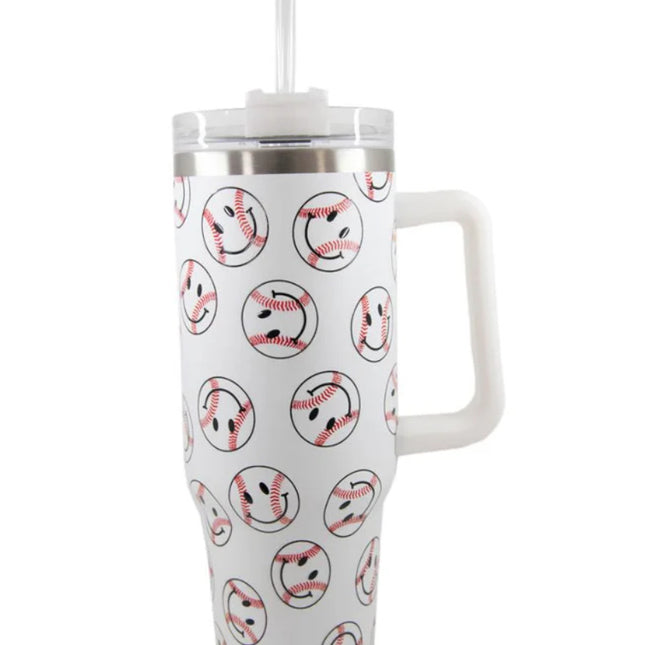 Baseball Smiley Tumbler