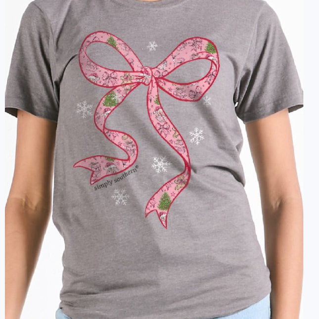 Youth Santa Bow Tee