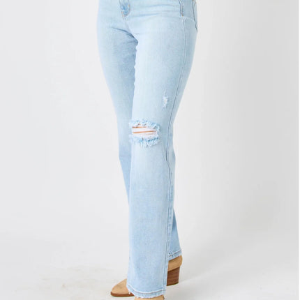 Judy Blue HW Ripped 90s Straight Jeans