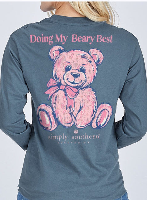Youth Long Sleeve Teddy Bear Shirt