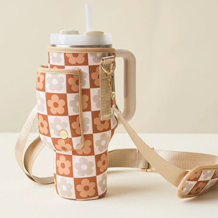 The Darling Effect Tumbler Sling-Flower Check