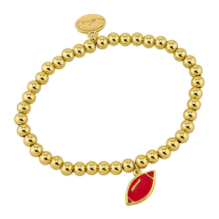 5MM Gold Ball H20 Resistant With Football Charm