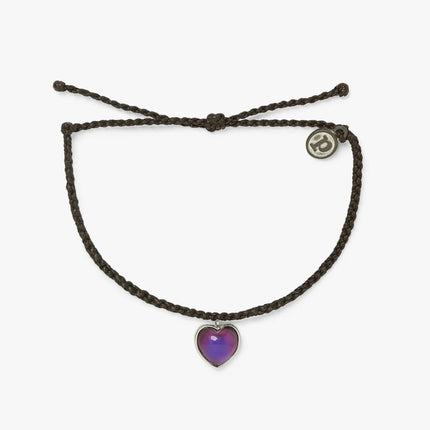 PuraVida Heart Mood Silver Charm Bracelet