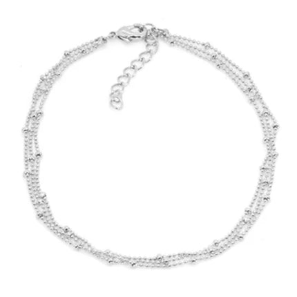Triple chain Anklet