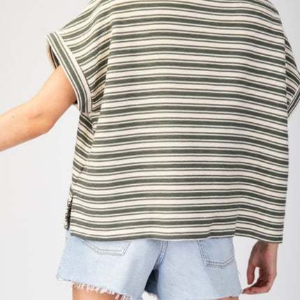 Striped Round Neck Top