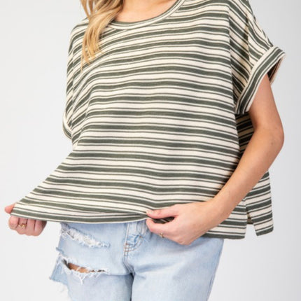Striped Round Neck Top