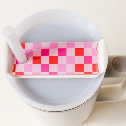 The Darling Effect Tumbler Lid Tag-Checkered