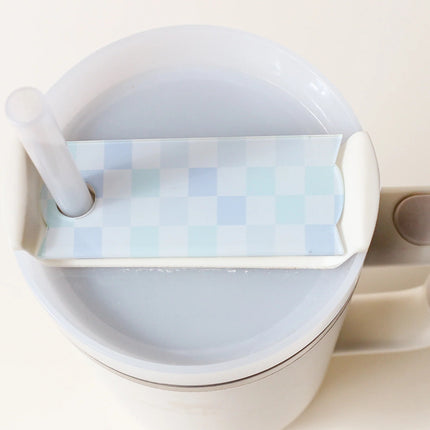 The Darling Effect Tumbler Lid Tag-Checkered