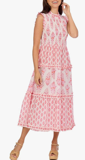 Ward Smocked Midi Dress