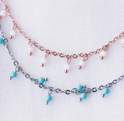 Floating Gemstone Anklet