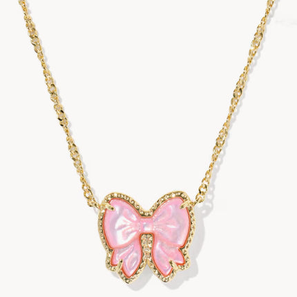 Haley Bow Short Pendant Necklace
