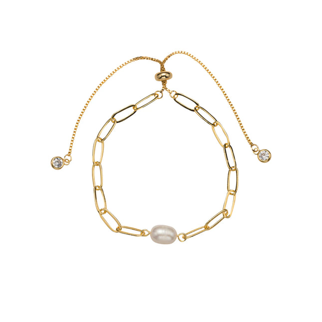 White Single Pearl Bracelet